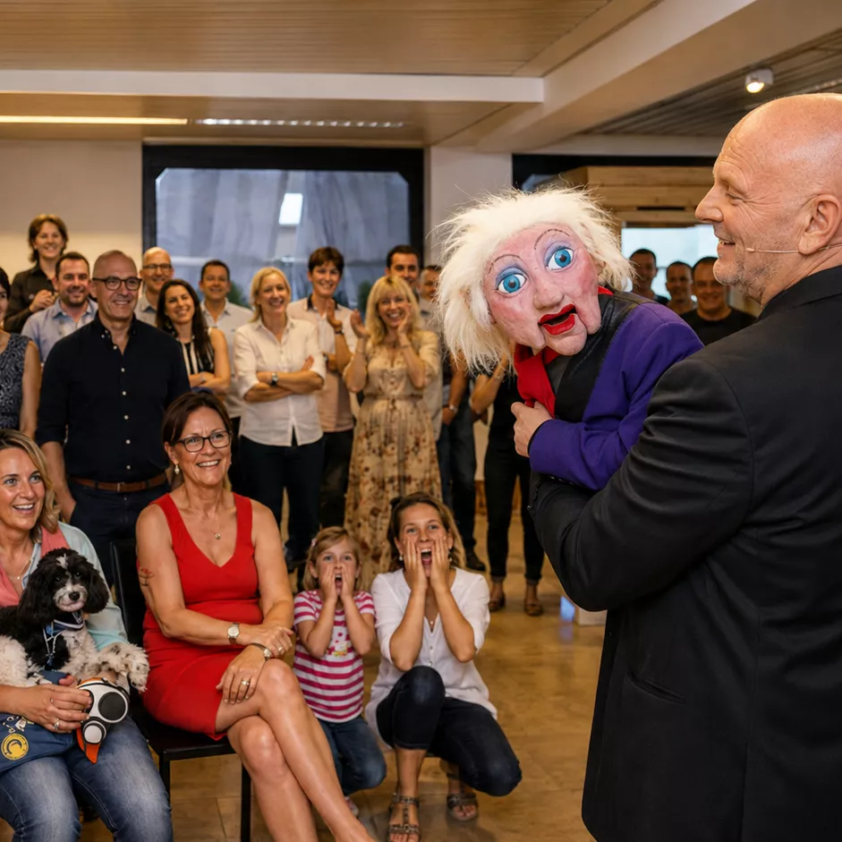 Comedy-Else als Walkact bei der Familienfeier
