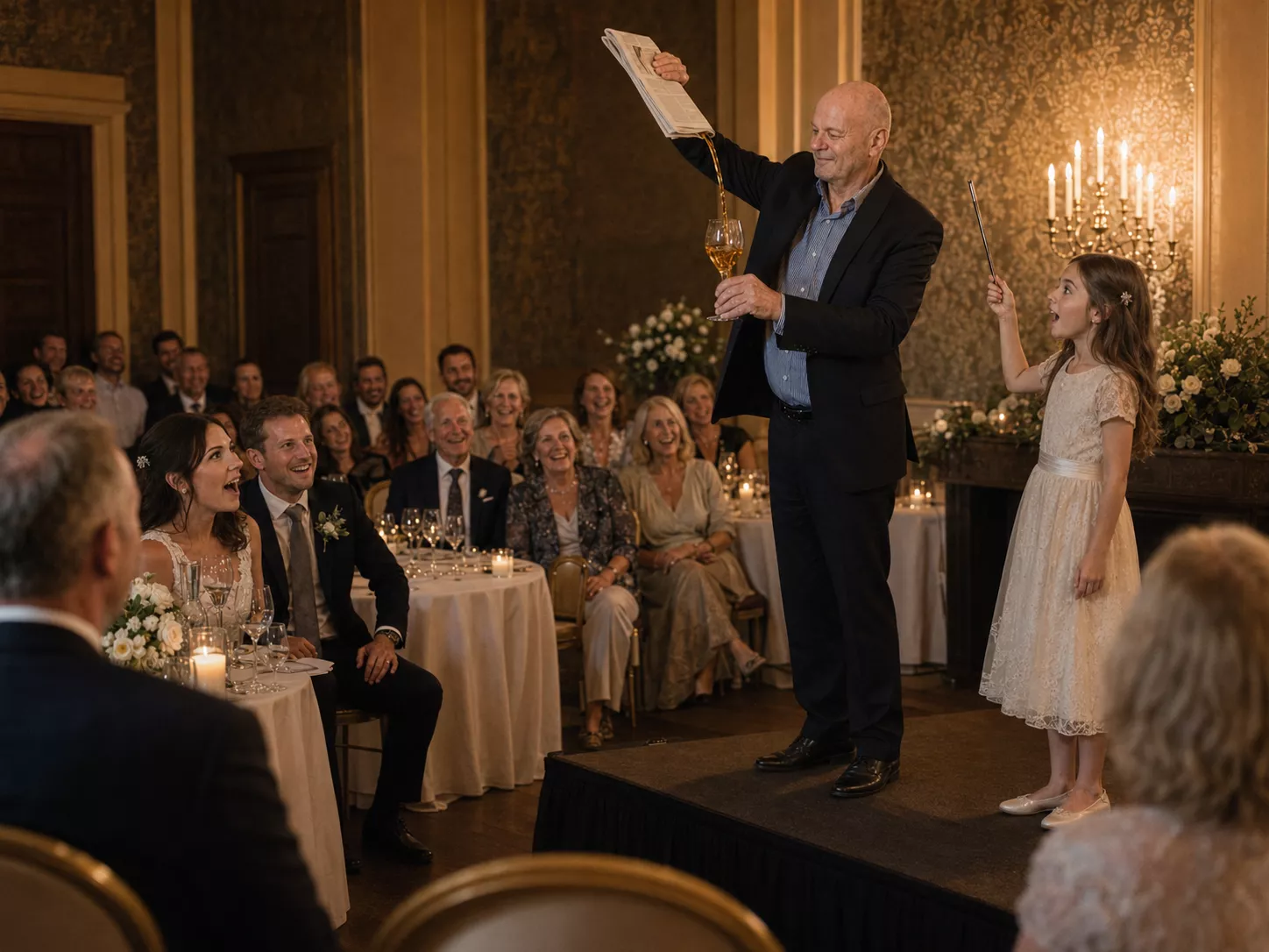 Bühnen-Zaubershow als Highlight einer Hochzeit