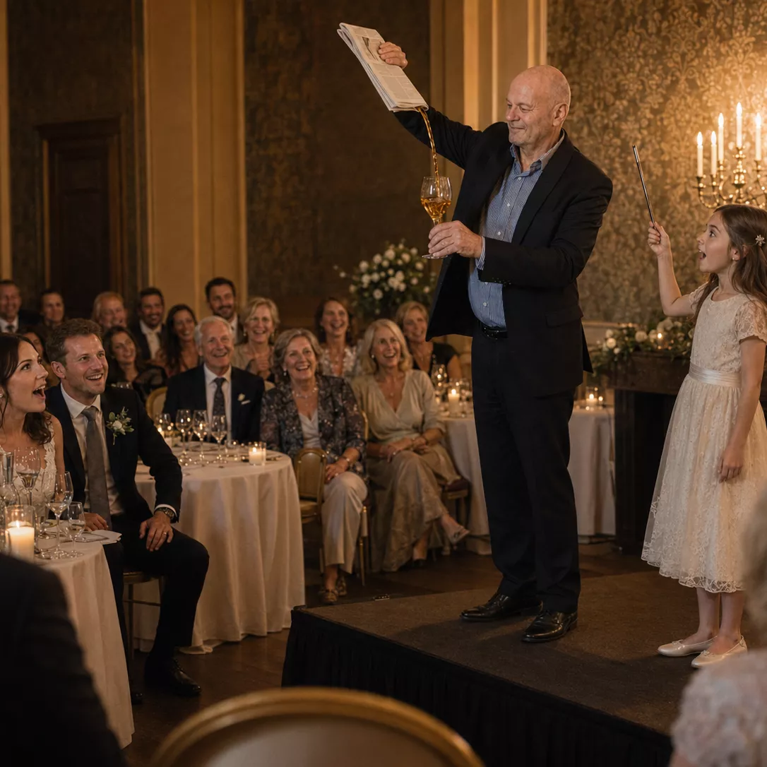 Bühnen-Zaubershow bei einer Hochzeit