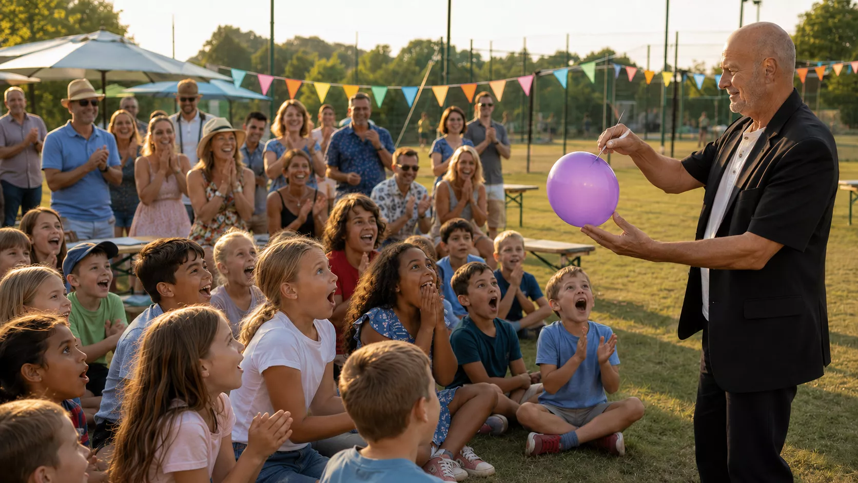 Kinderzauberer beim Familienfest und Vereinsfest